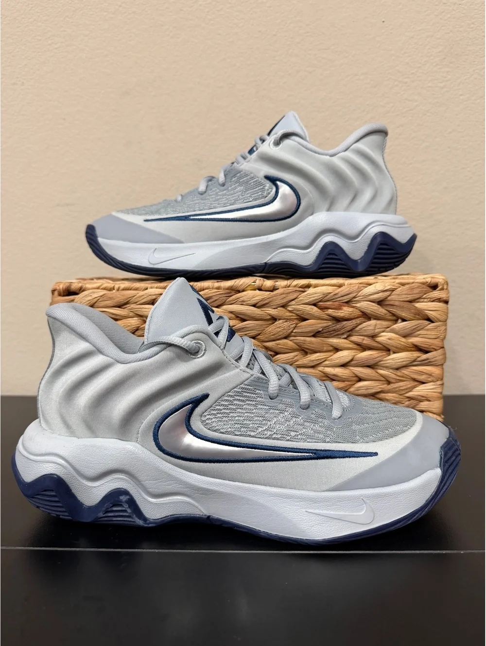 Size 6M/7.5 Women - Nike Giannis Immortality 4 “Wolf Grey Midnight Navy”